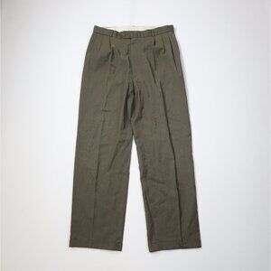 Vintage 70s Streetwear Mens 34x31 Distressed Wool Blend Wide Leg Chino Pants